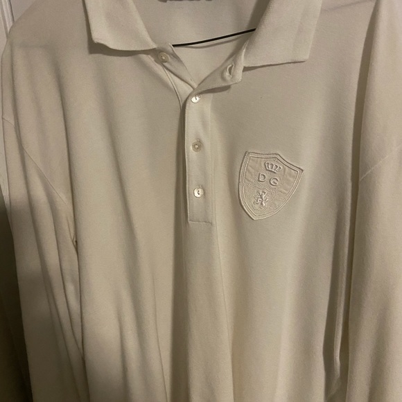 Dolce Gabbana white golf shirt. Size 56 - Picture 4 of 10